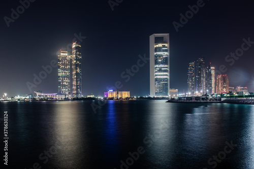 Abu Dhabi cityscape at night © Andrew Shenouda