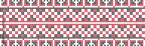 embroidered Ukrainian national pattern crossembroidered cross ukrainian slavic national pattern on transparent background