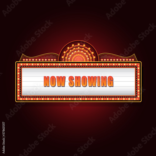 Copyspace vector theater sign banner