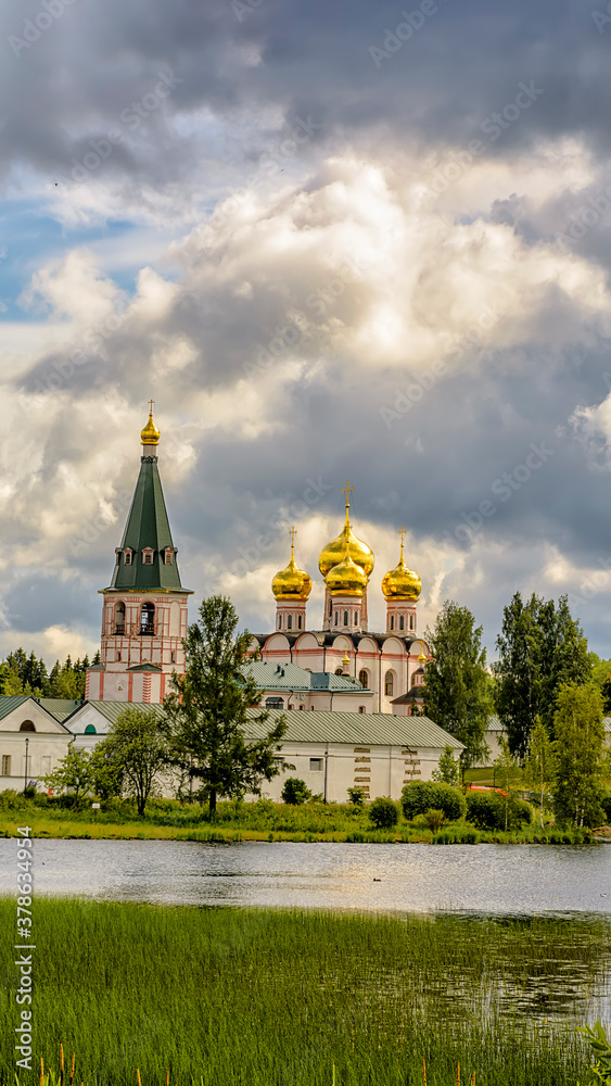 Assumption Cathedral. Valdai Iversky Bogoroditsky Svyatoozersky Monastery is an Orthodox monastery . Assumption Cathedral. Valdai Iversky Bogoroditsky Svyatoozersky Monastery is an Orthodox monastery .
