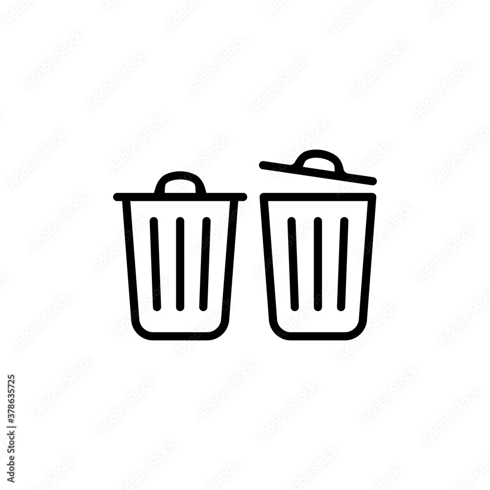 Trash icon in trendy flat design Trash icon in trendy flat design