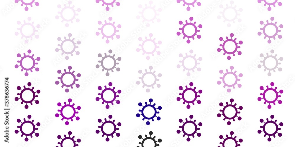 Light Purple vector template with flu signs.