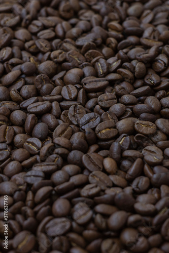  Coffee beans in the background