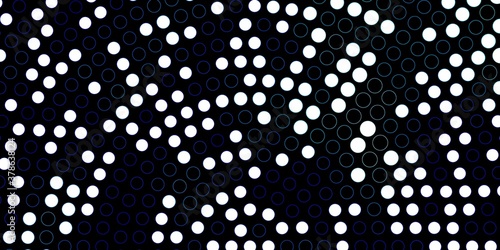 Dark BLUE vector layout with circle shapes. Glitter abstract illustration with colorful drops. Pattern for booklets, leaflets.