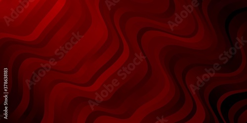 Dark Red vector background with lines. Illustration in abstract style with gradient curved. Best design for your ad, poster, banner.