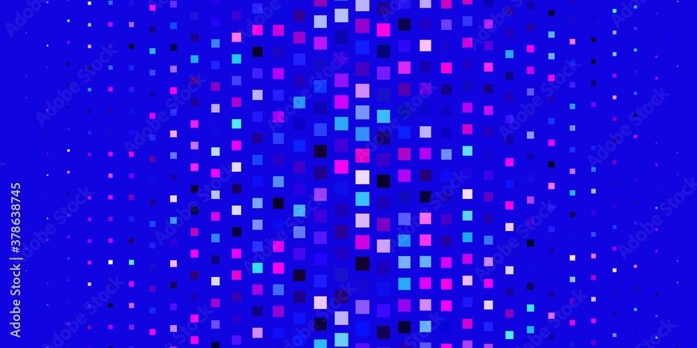 Dark Pink, Blue vector background in polygonal style. Abstract gradient illustration with rectangles. Modern template for your landing page.