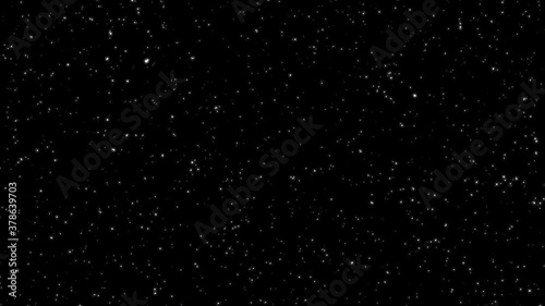 Twinkling stars abstract background, monochromatic realistic