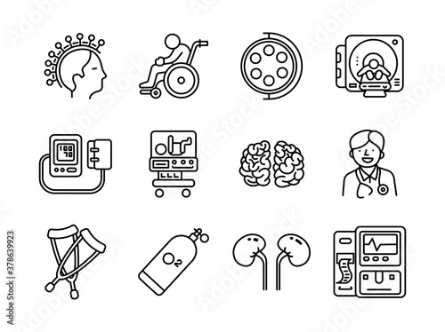 Healthcare and Medical vector line icons style 2 vol 2