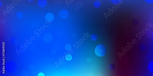Dark pink, blue vector background with random forms.