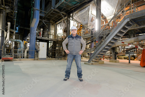 portrait of a factory technician posing