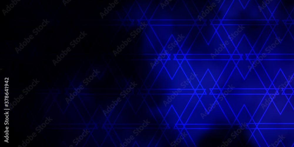 Dark BLUE vector template with crystals, triangles. Glitter abstract illustration with triangular shapes. Template for landing pages. Dark BLUE vector template with crystals, triangles. Glitter abstract illustration with triangular shapes. Template for landing pages.