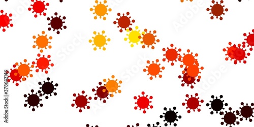 Light orange vector texture with disease symbols.