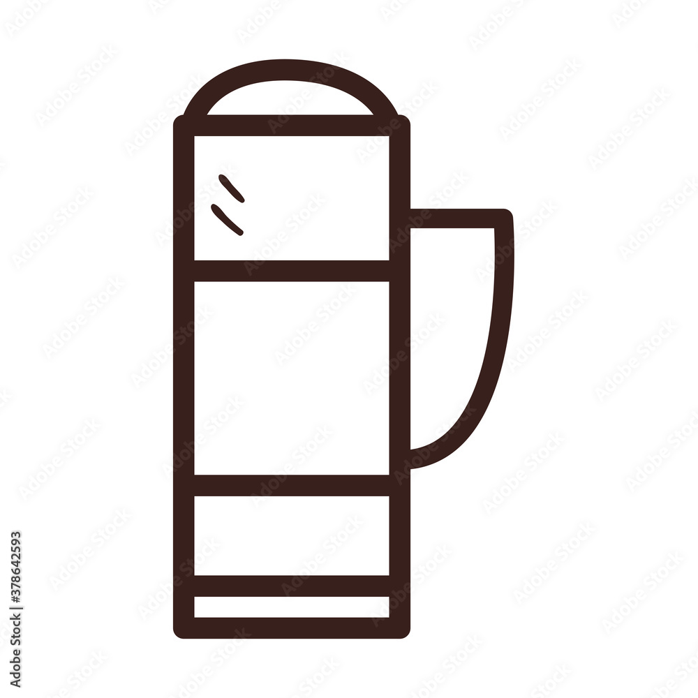 coffee striped bottle line style icon vector design coffee striped bottle line style icon vector design