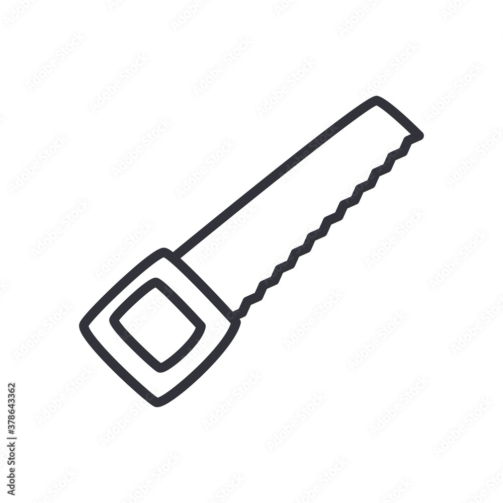 saw line style icon vector design saw line style icon vector design