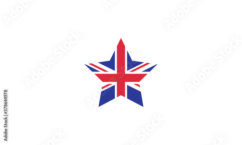 United Kingdom flag star vector illustration