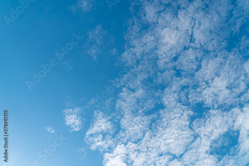 Clean blue nature clouds white sky 