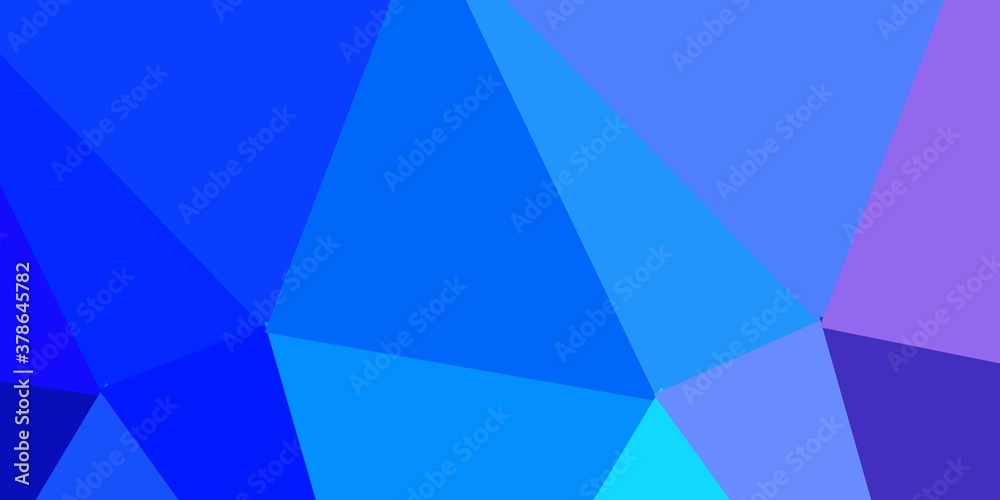 Obraz premium Dark pink, blue vector gradient polygon design.
