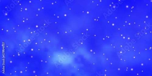 Wallpaper Mural Light BLUE vector template with neon stars. Shining colorful illustration with small and big stars. Best design for your ad, poster, banner. Torontodigital.ca