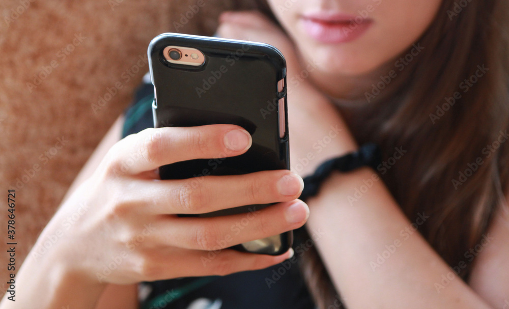 Close up of woman use of mobile phone Close up of woman use of mobile phone