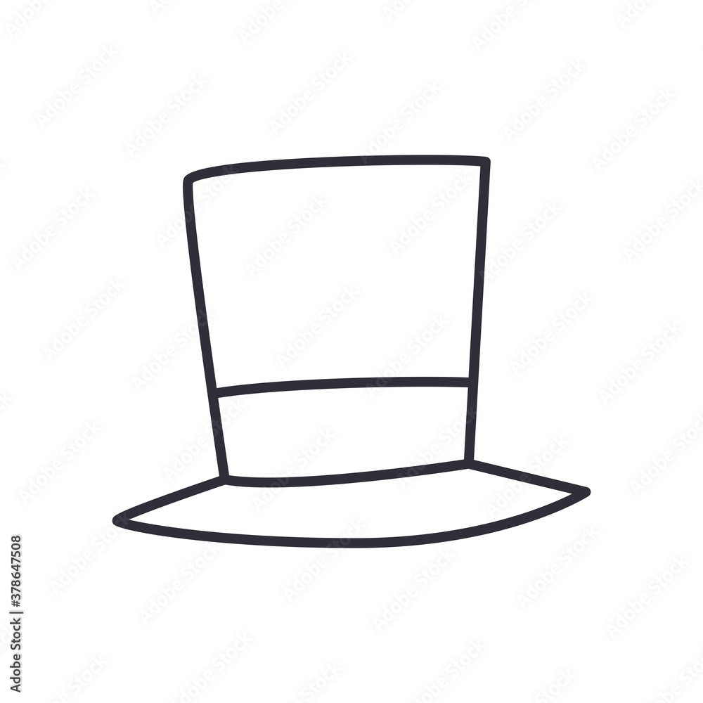 hat line style icon vector design hat line style icon vector design
