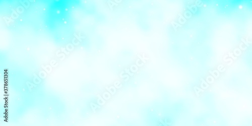 Light BLUE vector background with colorful stars. Modern geometric abstract illustration with stars. Pattern for wrapping gifts.