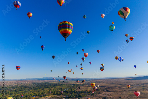 Albuquerque Balloon Fiesta takes place in October each year drawing many visitors from around the world. 