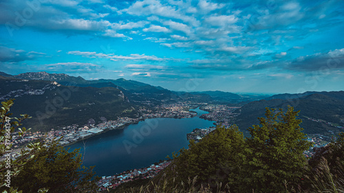 Photography Beautiful landscape surrounded by mountains under the cloudy sky