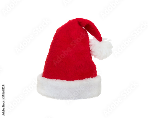 Christmas hat. Santa Claus red hat isolated on white background