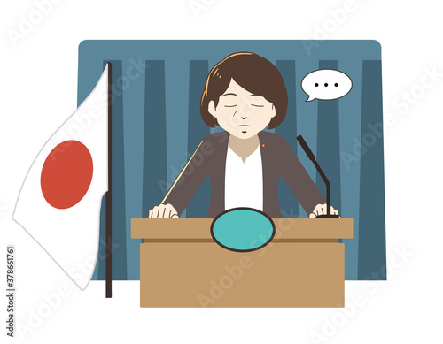 大臣の沈黙会見(線無し)