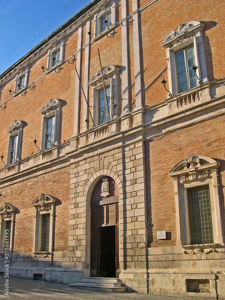 Italy, Marche, Osimo the town hall.