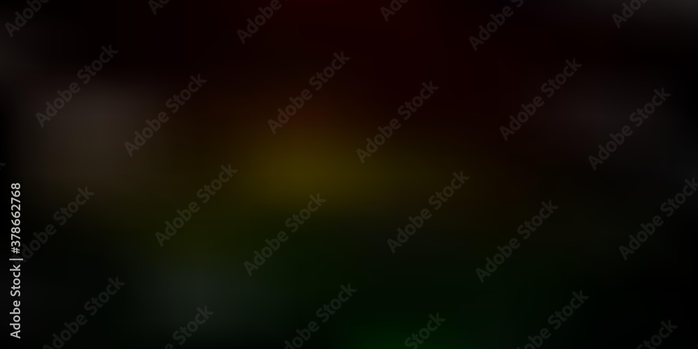 Dark green, red vector blurred pattern. Dark green, red vector blurred pattern.