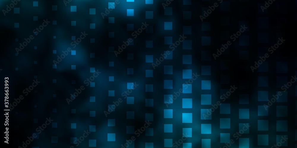 Dark BLUE vector template with rectangles. Colorful illustration with gradient rectangles and squares. Best design for your ad, poster, banner.