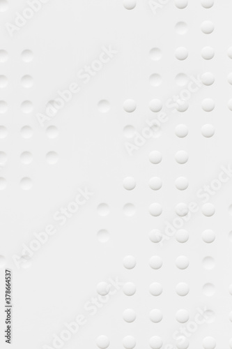 White background wall with concave and convex circles