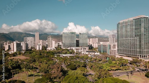 Aerial photography Waikiki, Oahu, Hawaii  photo