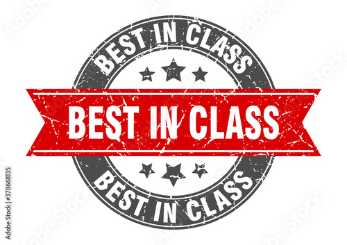 best in class round stamp with ribbon. label sign
