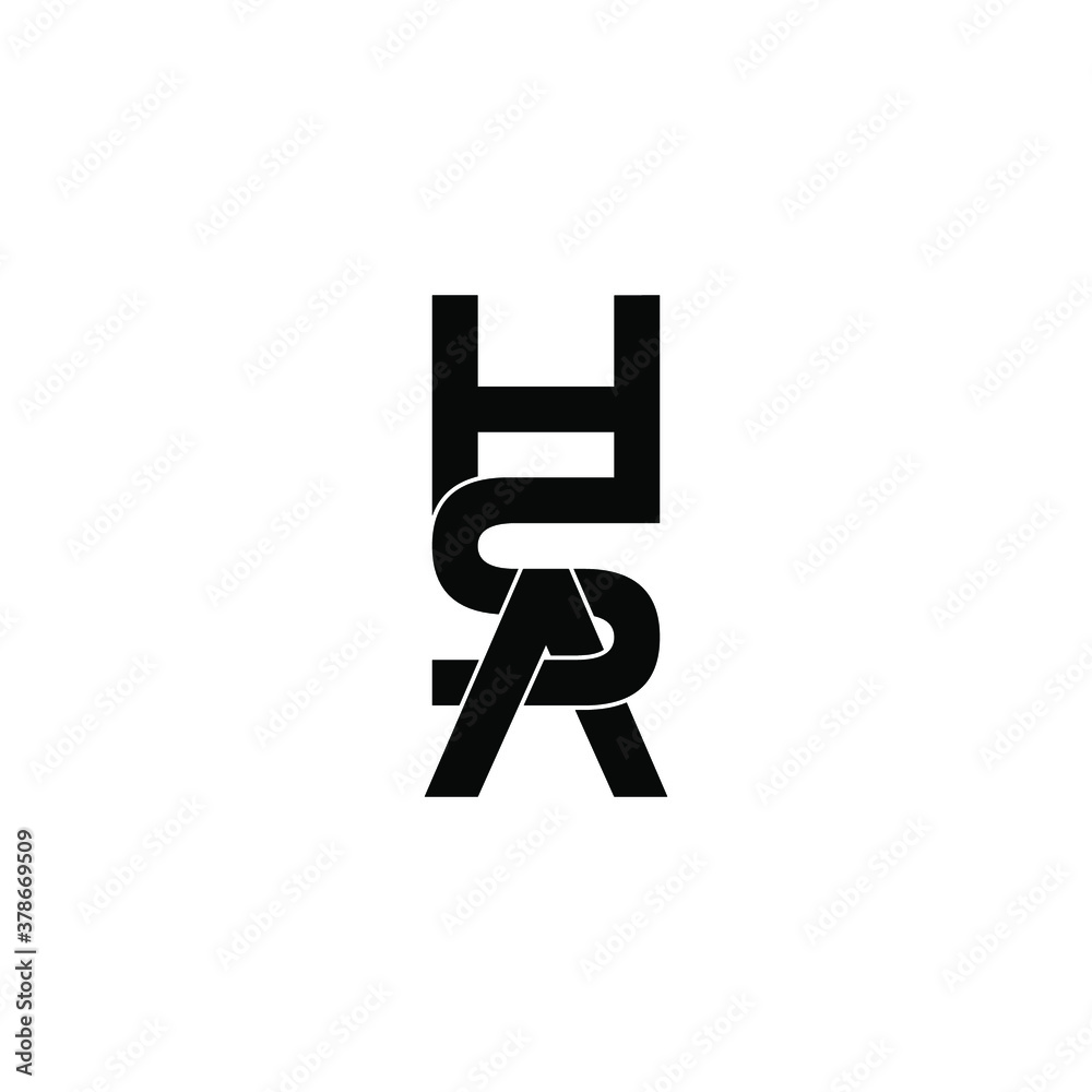 hsa letter original monogram logo design hsa letter original monogram logo design