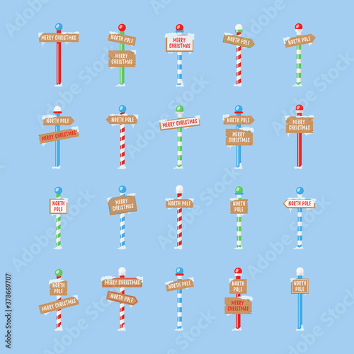 North Pole signs.