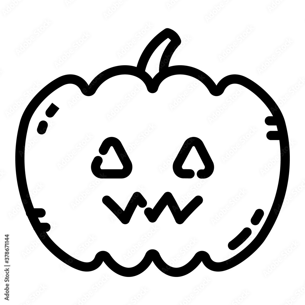Halloween Pumpkin Flat Icon Isolated On White Background Halloween Pumpkin Flat Icon Isolated On White Background