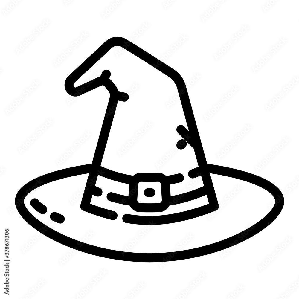 Witch Hat Flat Icon Isolated On White Background Witch Hat Flat Icon Isolated On White Background