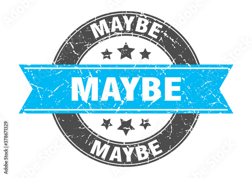 maybe round stamp with ribbon. label sign
