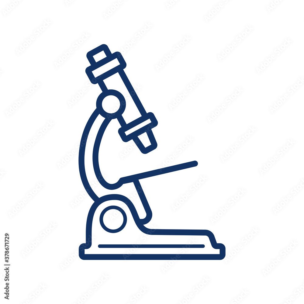 Microscope icon on white background, vector illustration Microscope icon on white background, vector illustration