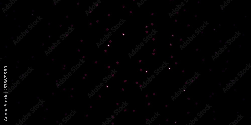 Dark Purple vector pattern with abstract stars. Blur decorative design in simple style with stars. Pattern for wrapping gifts.