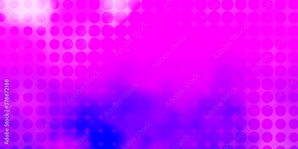 Light Purple vector texture with circles. Abstract illustration with colorful spots in nature style. Pattern for booklets, leaflets.