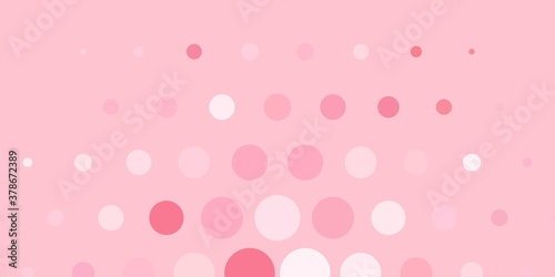 Light Red vector layout with circle shapes. Modern abstract illustration with colorful circle shapes. Pattern for business ads.