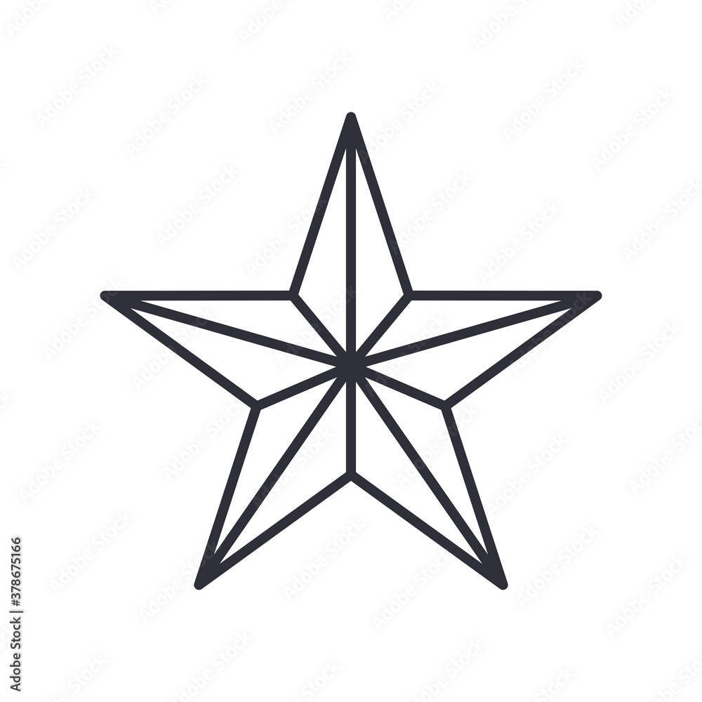 star line style icon vector design star line style icon vector design