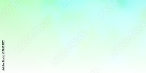 Light Blue, Green vector background with clouds. Illustration in abstract style with gradient clouds. Colorful pattern for appdesign.