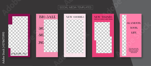 Modern Stories Vector Background.