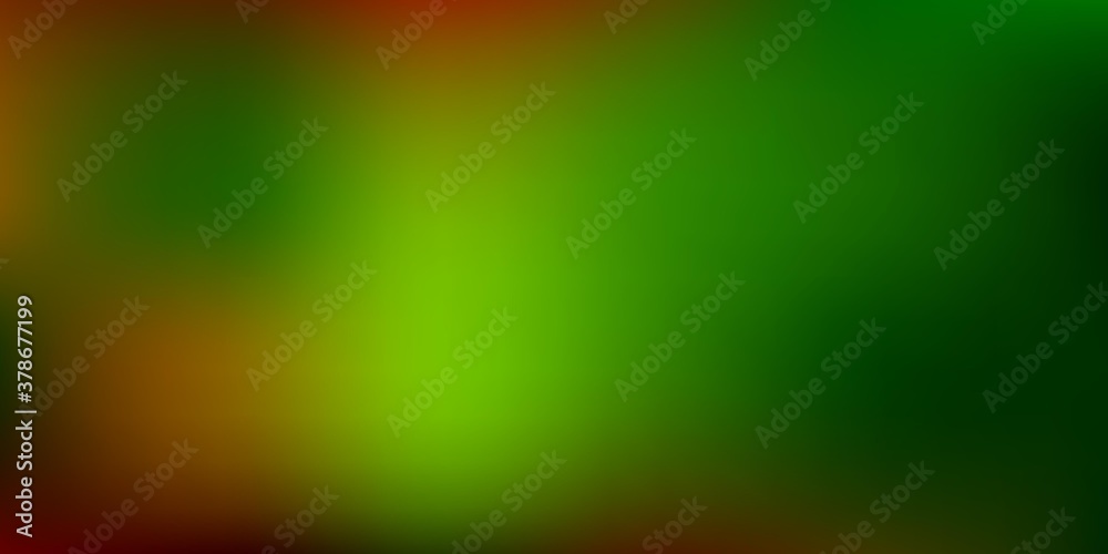 Dark Green, Yellow vector blur layout.