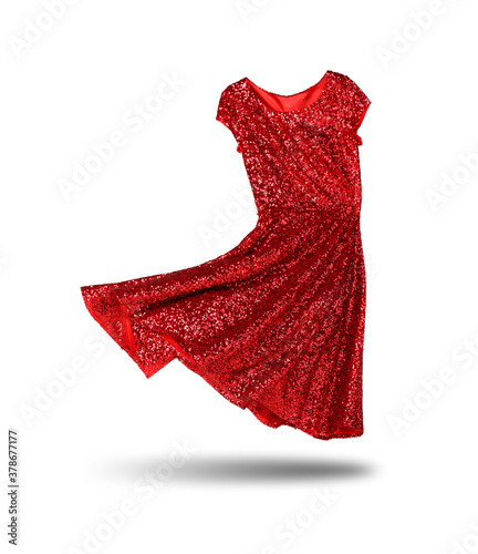 red dress isolated on white