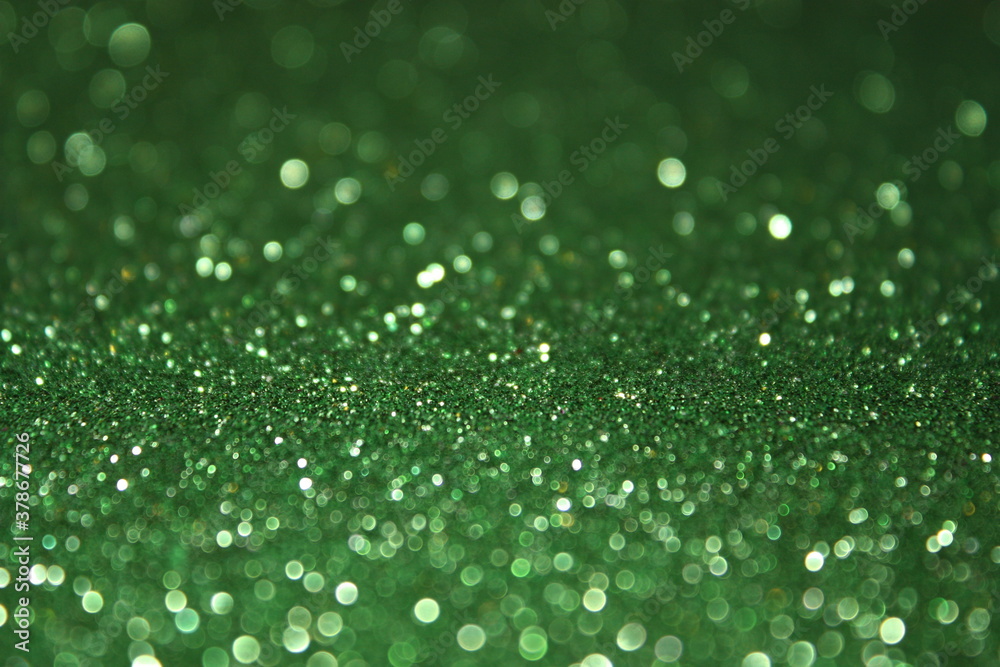 Shiny Green Glitter Bokeh Background Shiny Green Glitter Bokeh Background